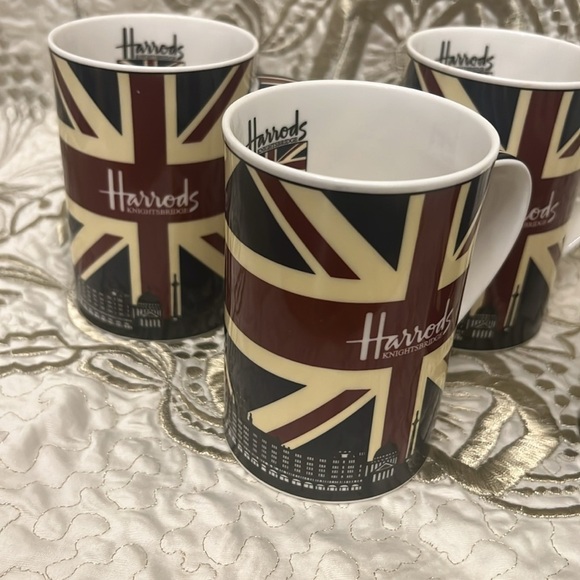 Harrods - fine boner China made in England - set of 4 NWOT - Picture 2 of 6